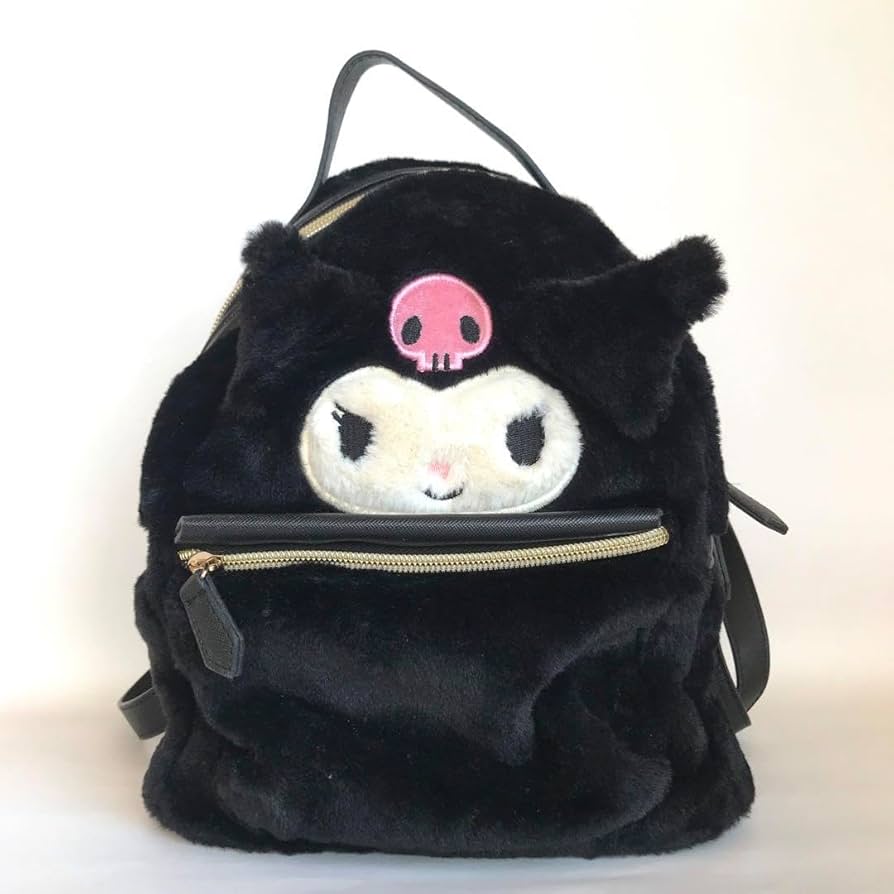 クロミちゃん　リュック　悪魔キャラクターぬいぐるみバッグ　y2k V系 Amazon.co.jp: クロミちゃん リュック ピューロランド ファー